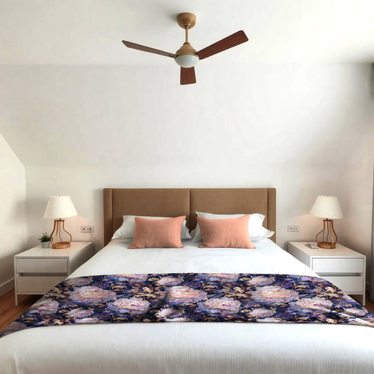 Beautiful Floral Light Bed Throw