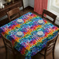 Bright Rainbow Foilage Square Tablecloth