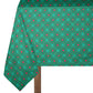 Bright Green Square Pattern 3m Rectangle Tablecloth