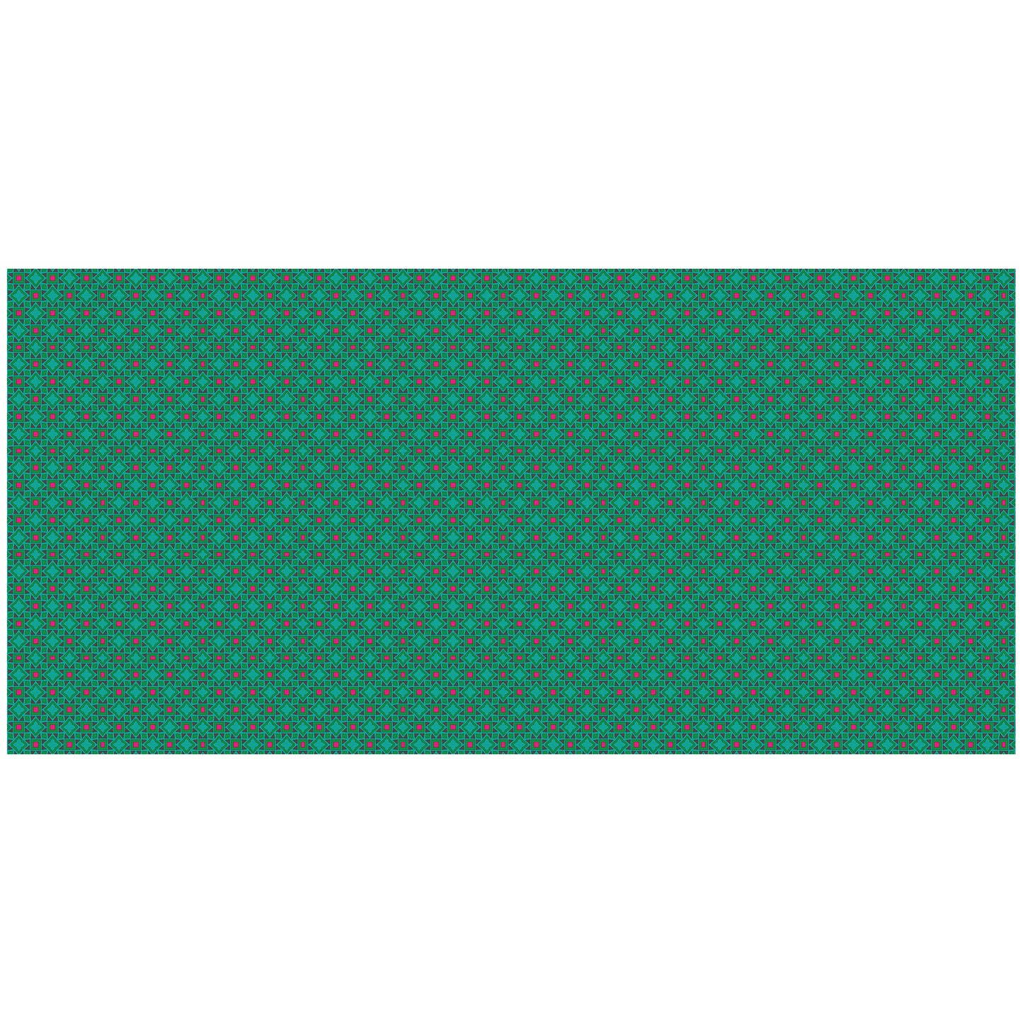 Bright Green Square Pattern 3m Rectangle Tablecloth