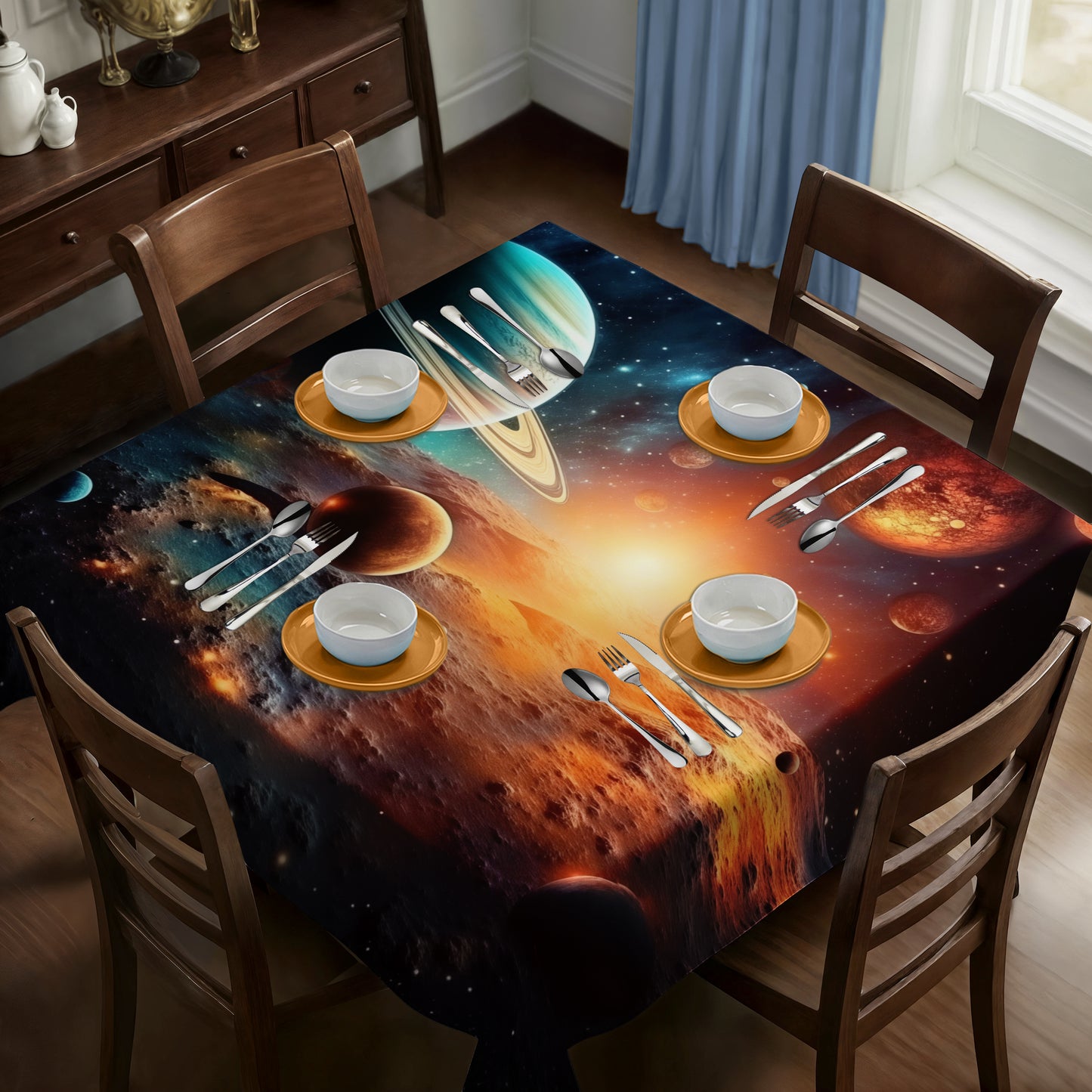 Bright Lights in Space Square Tablecloth