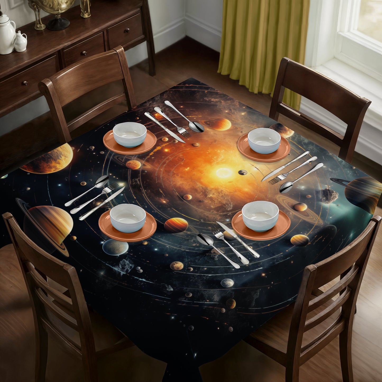 Bright Space Square Tablecloth