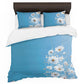 Bright Sun on White Flowers Duvet Cover Set