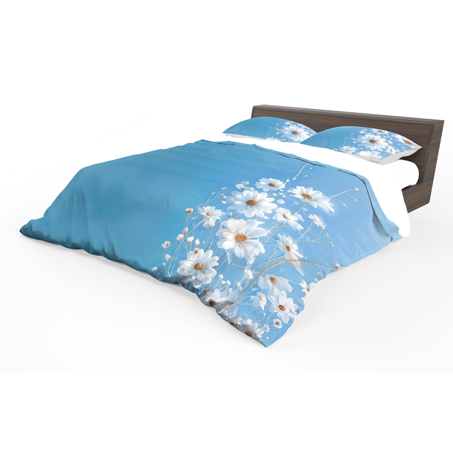 Bright Sun on White Flowers Duvet Cover Set