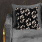Brown Drawn Leaves on Black Luxury Scatter by Mark van Vuuren