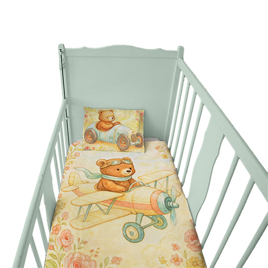 Brown Bear Cot Set