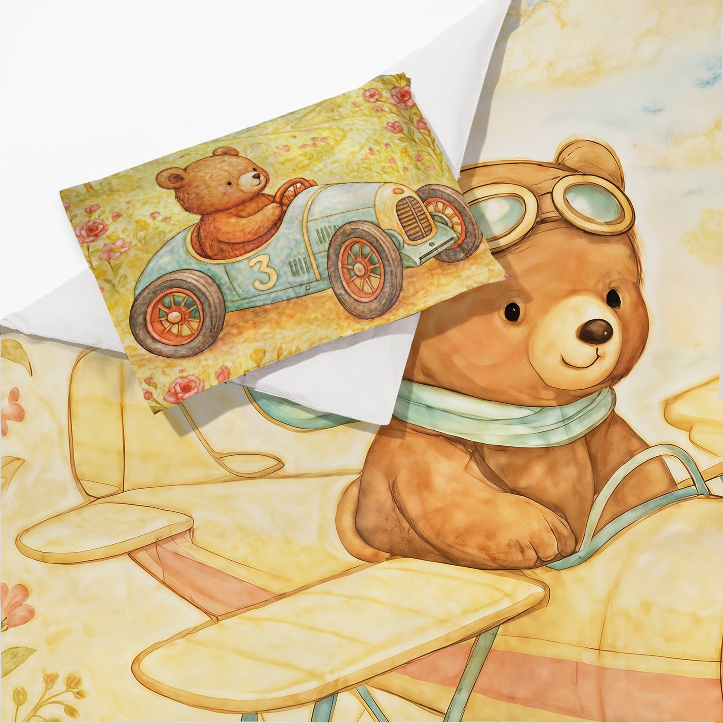 Brown Bear Cot Set