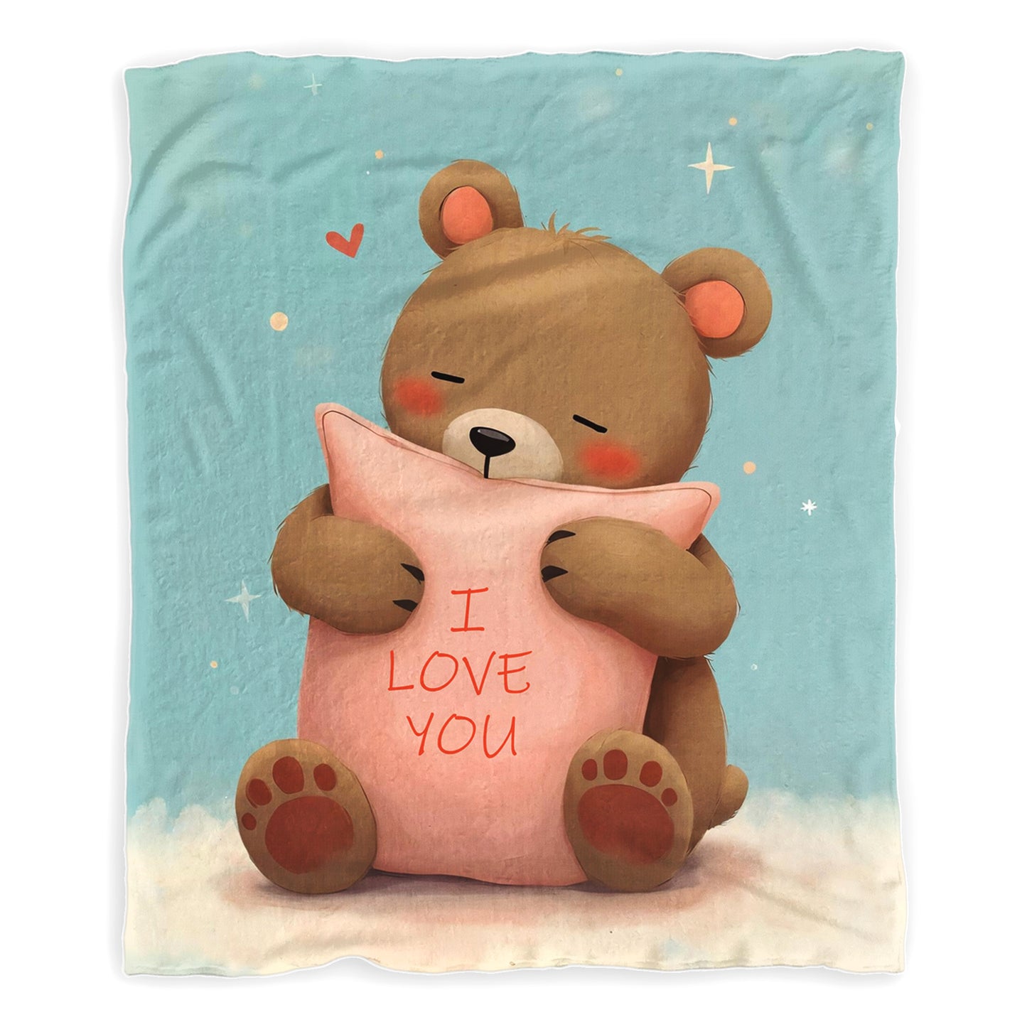 Brown Bear Loves You Minky Blanket