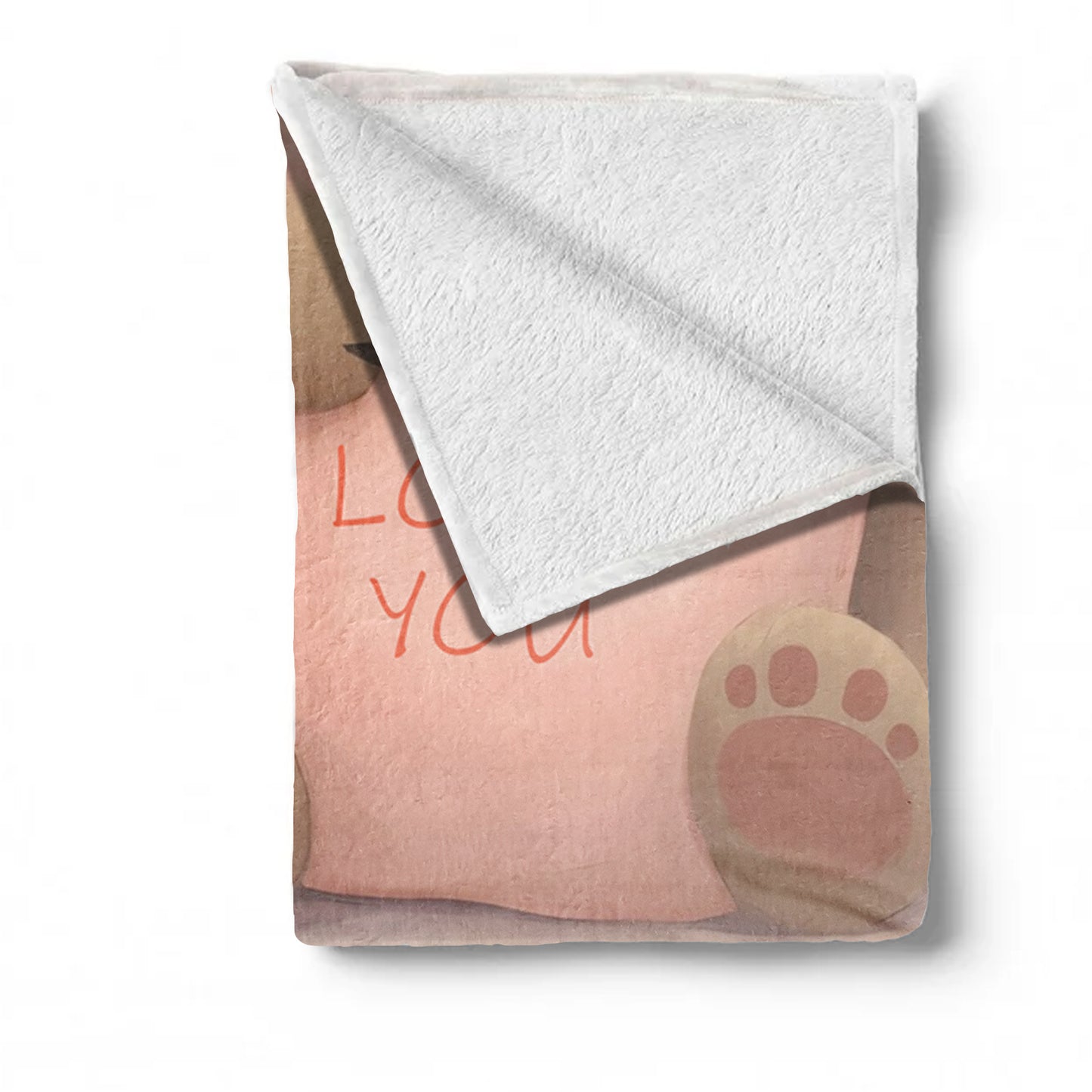 Brown Bear Loves You Minky Blanket