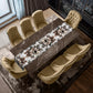 Brown Gravite Drawn Flowers Table Runner by Mark van Vuuren