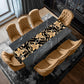 Brown Lily Flower on Black Table Runner  By Mark Van Vuuren