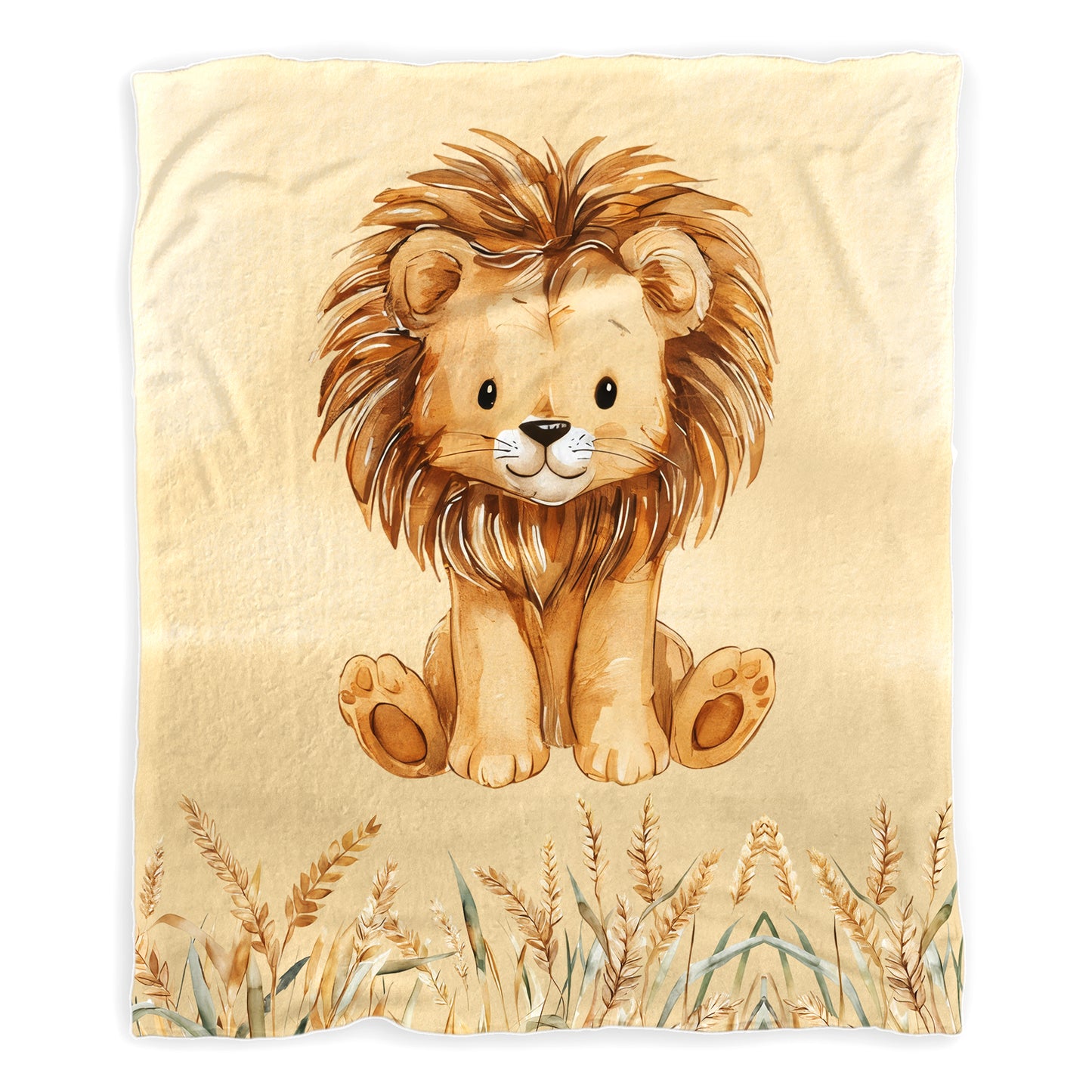 Brown Lion Baby Fleece Blanket