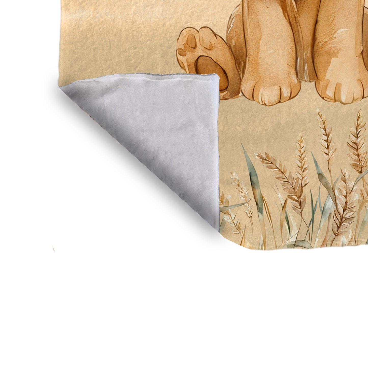 Brown Lion Baby Fleece Blanket