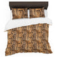 Brown Snake Skin Duvet Cover Set