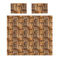 Brown Snake Skin Duvet Cover Set