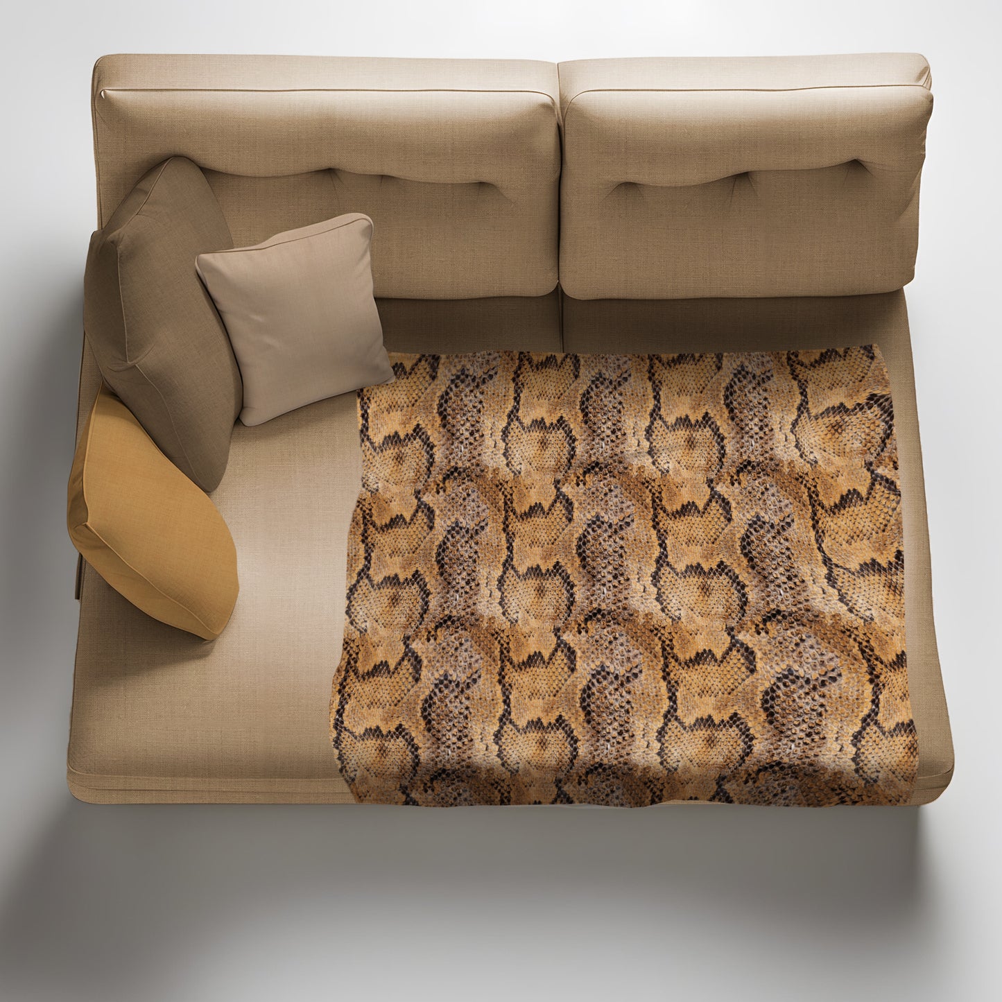 Brown Snake Skin Light Weight Fleece Blanket
