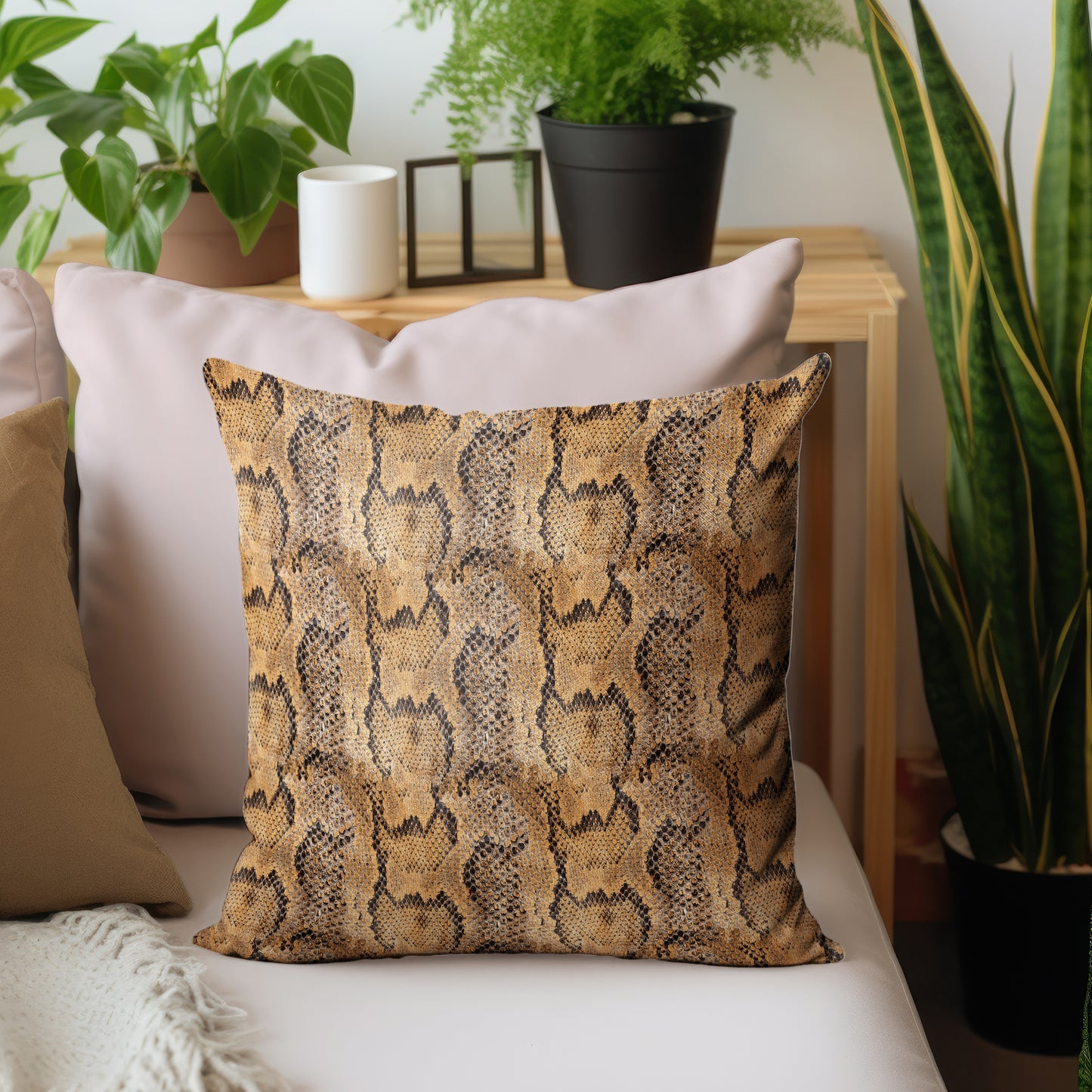 Brown Snake Skin Luxury Scatter