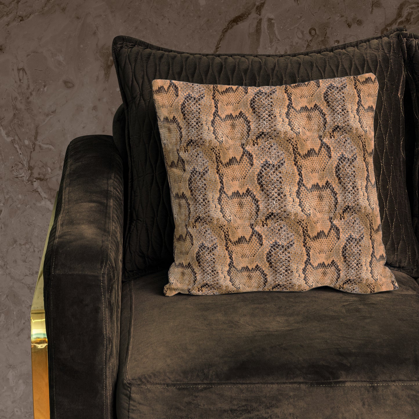 Brown Snake Skin Luxury Scatter