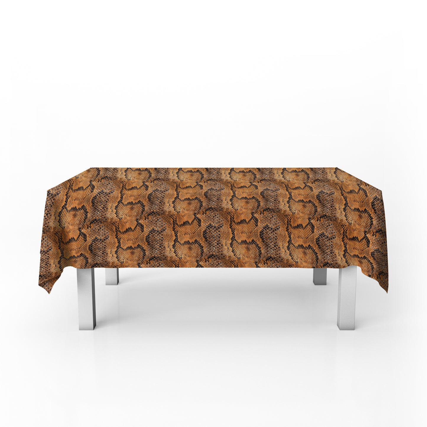Brown Snake Skin Rectangle Tablecloth