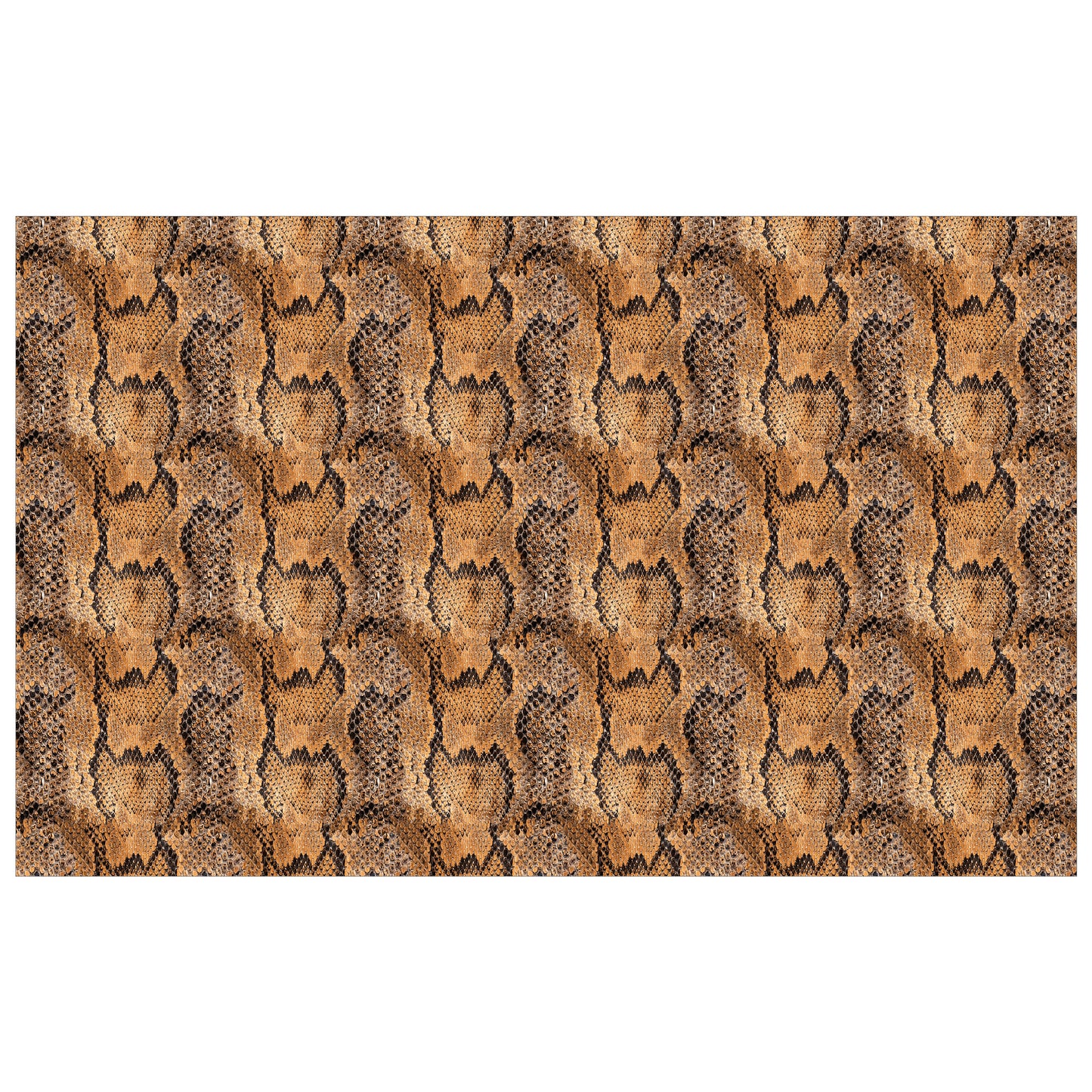 Brown Snake Skin Rectangle Tablecloth