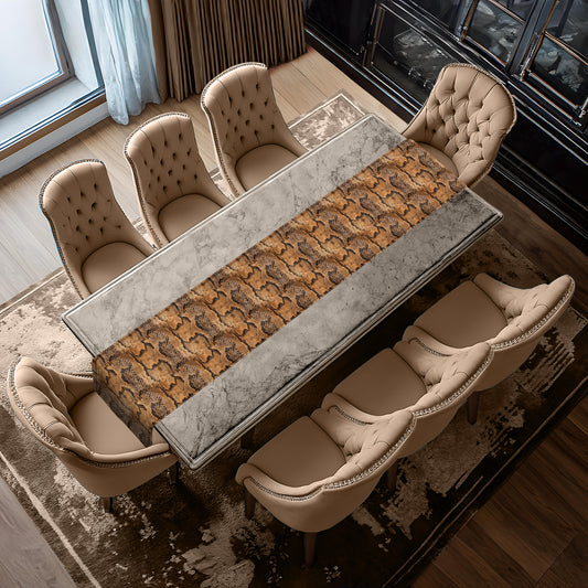 Brown Snake Skin Table Runner