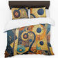 Brown & Blue Embrace of Patterns Duvet Cover Set