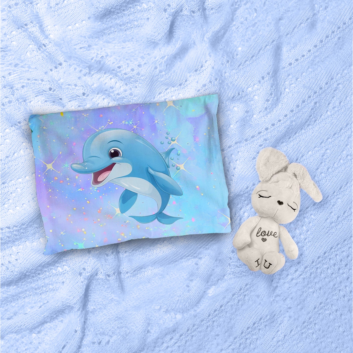 Bubble Dolphin Cot Set