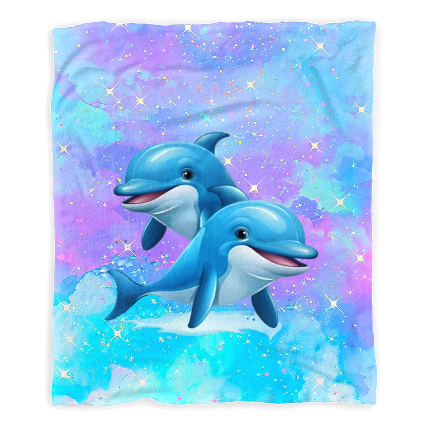 Bubble Dolphin Minky Blanket