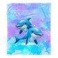Bubble Dolphin Baby Fleece Blanket