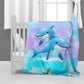Bubble Dolphin Baby Fleece Blanket