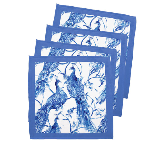 Blue Peacock Napkins