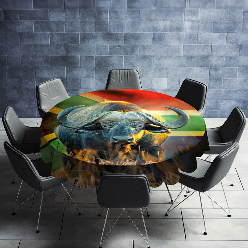 Buffalo Africa Round Tablecloth