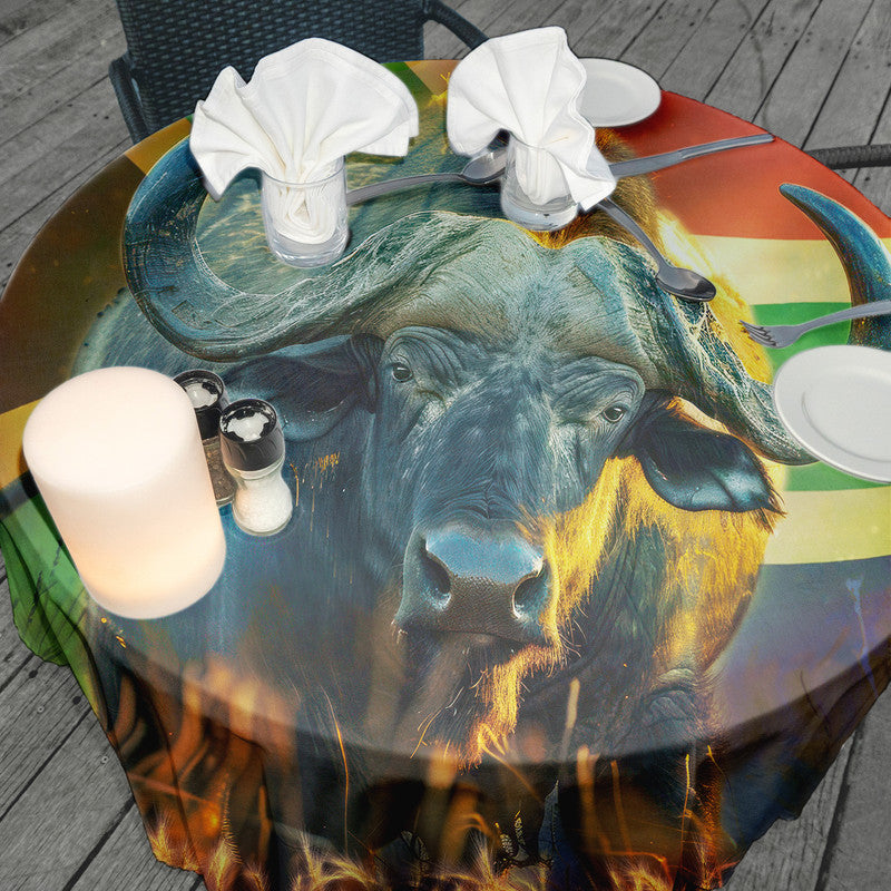 Buffalo Africa Round Tablecloth