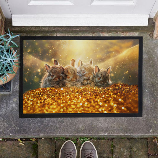 Bunny Glitter Door Mat