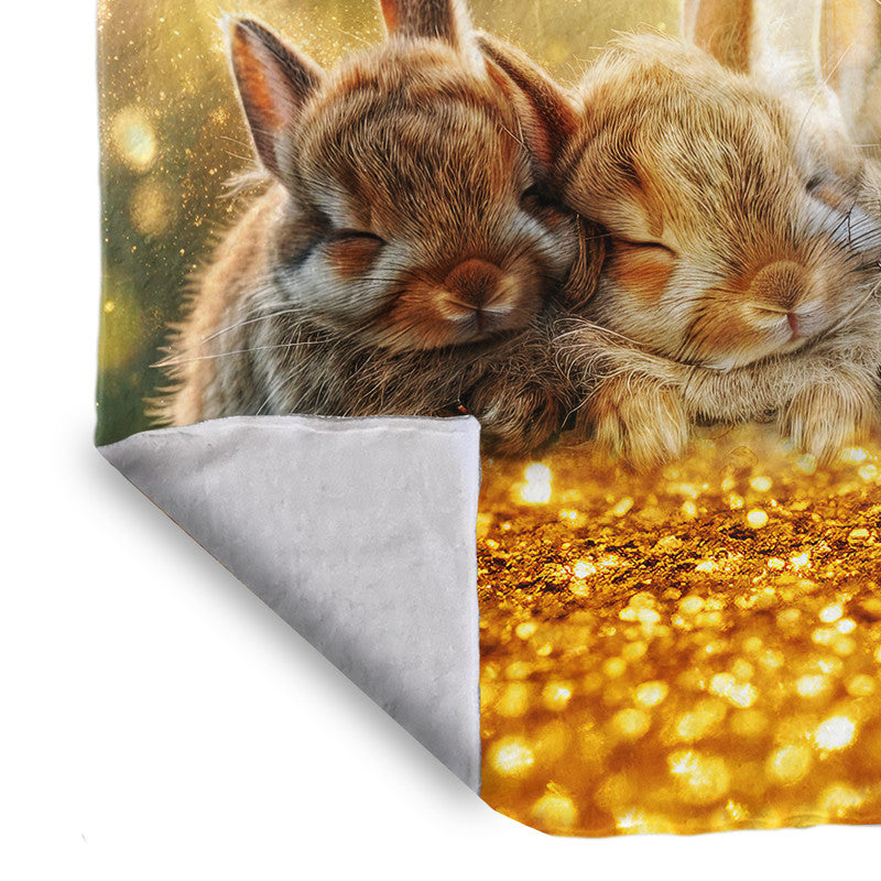 Bunny Glitter Light Weight Fleece