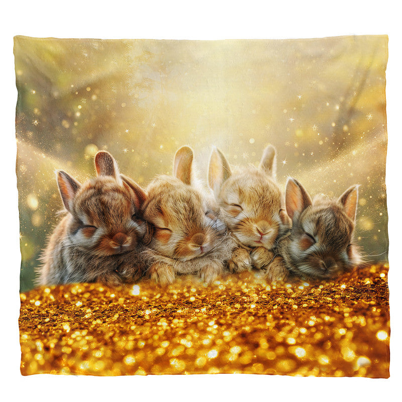 Bunny Glitter Light Weight Fleece