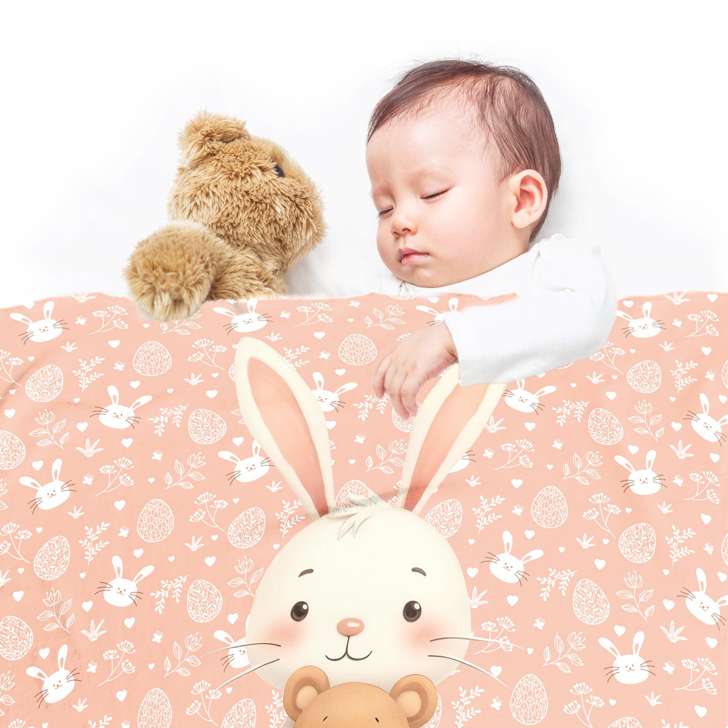 Bunny Hugs Minky Blanket