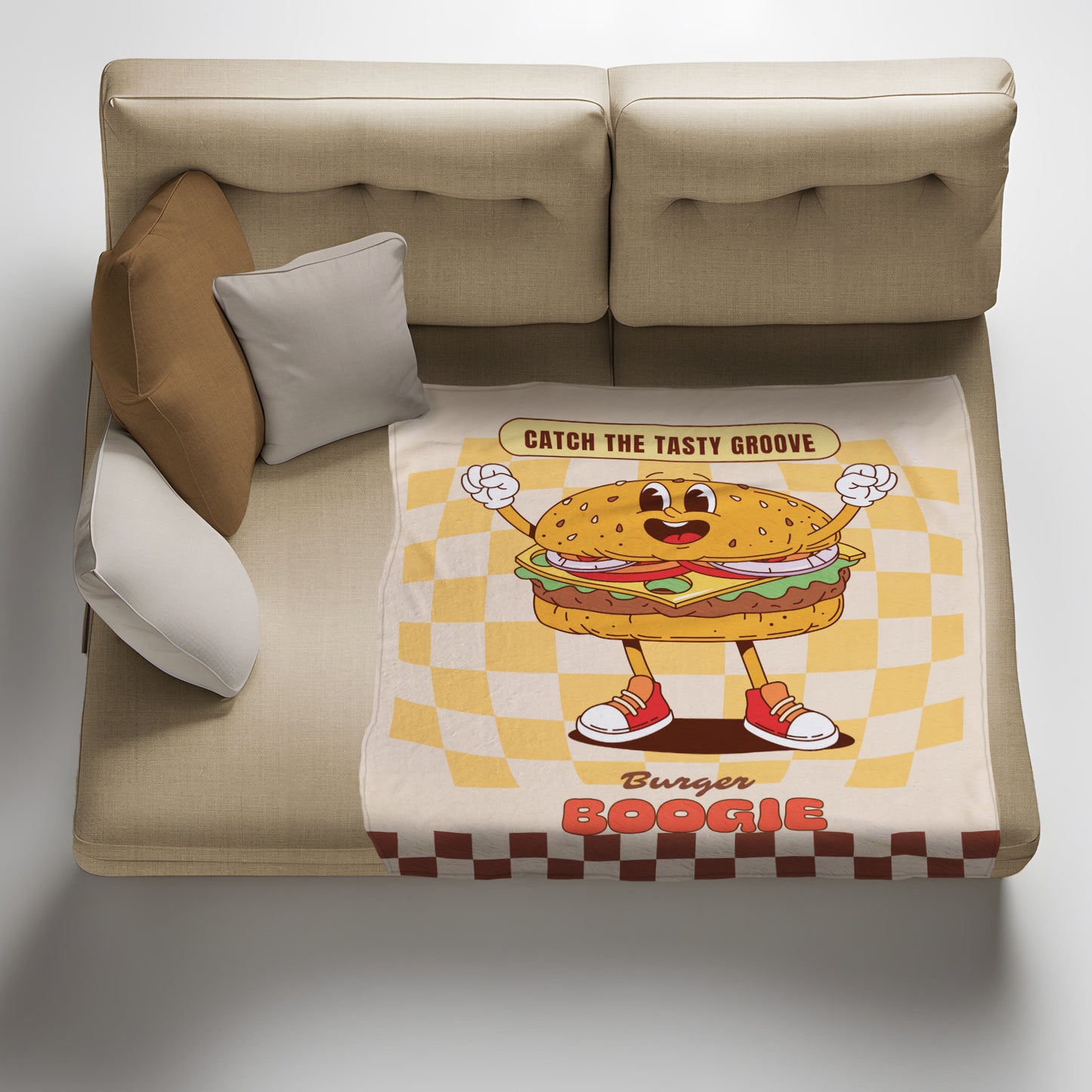 Burger Boogie Light Weight Fleece Blanket