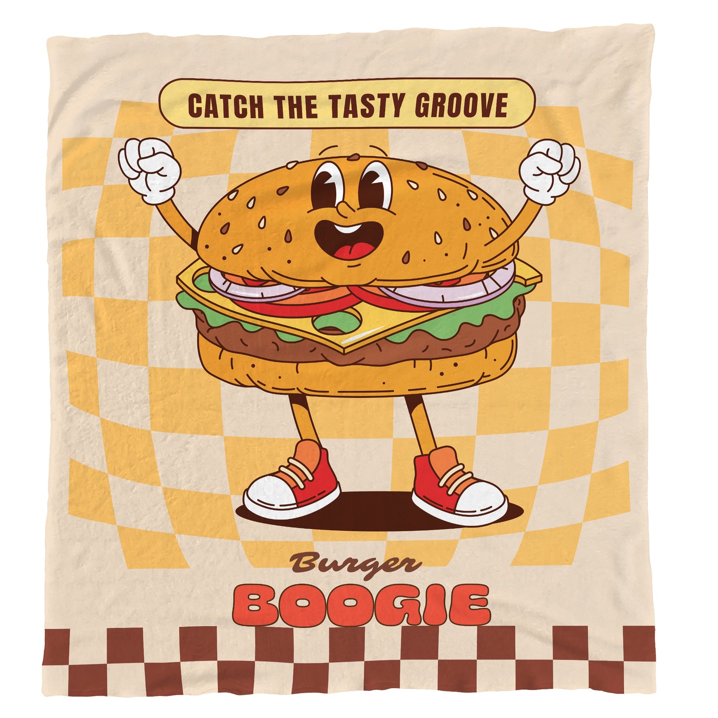 Burger Boogie Light Weight Fleece Blanket