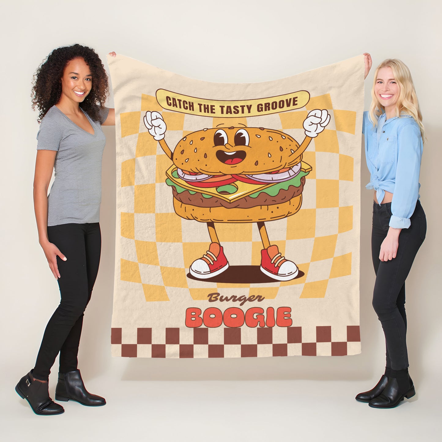 Burger Boogie Light Weight Fleece Blanket