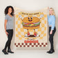 Burger Boogie Light Weight Fleece Blanket