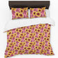 Burgundy Pink Sunflowers Duvet Cover Set
