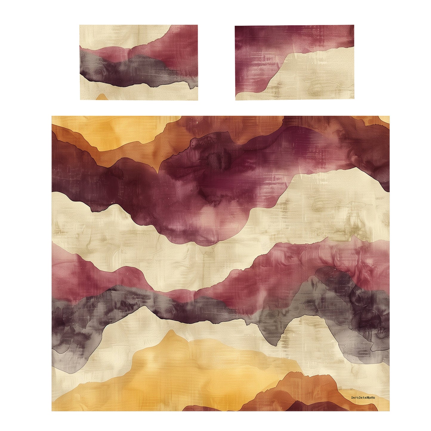 Burnt Orange Plumb Ombre Duvet Cover Set by Wikus Schalkwyk