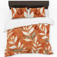 Burnt Orange with Leaves Duvet Cover Set by Wikus Schalkwyk