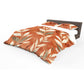 Burnt Orange with Leaves Duvet Cover Set by Wikus Schalkwyk