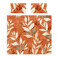 Burnt Orange with Leaves Duvet Cover Set by Wikus Schalkwyk