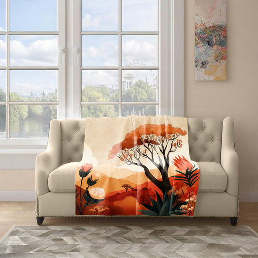 Bushveld Light Weight Fleece Blanket by Wikus Schalkwyk