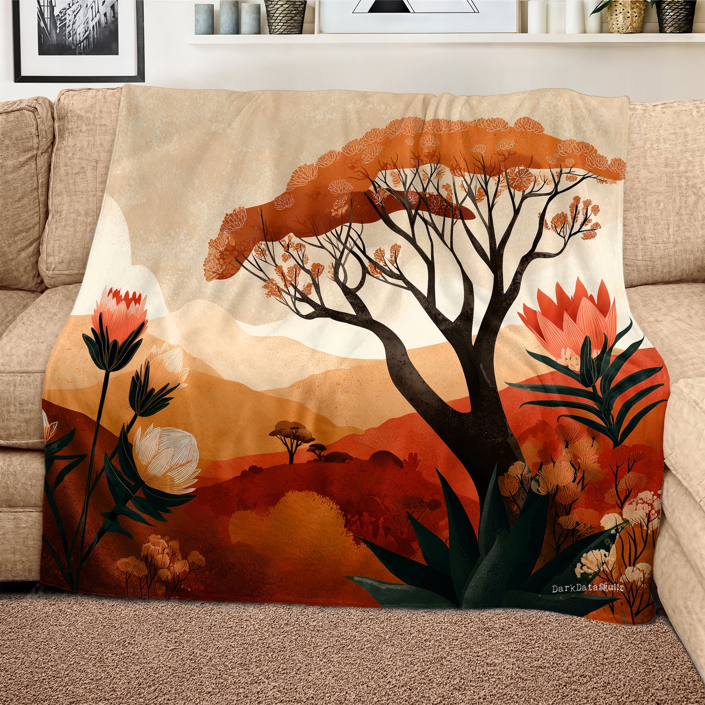 Bushveld Light Weight Fleece Blanket by Wikus Schalkwyk