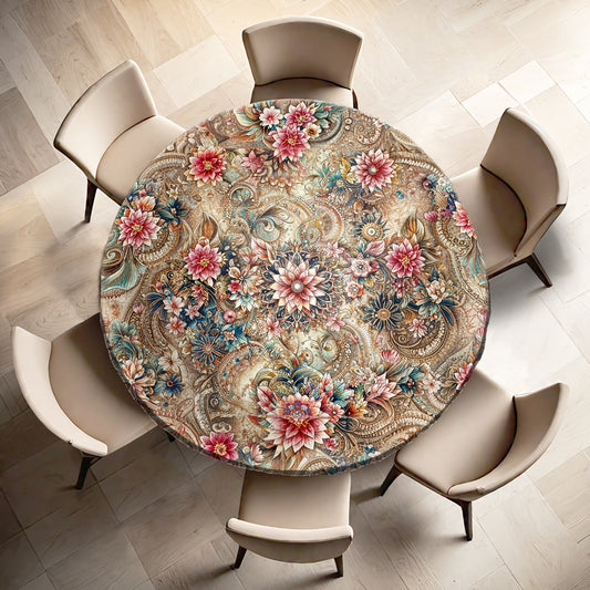 Busy Pattern Round Tablecloth
