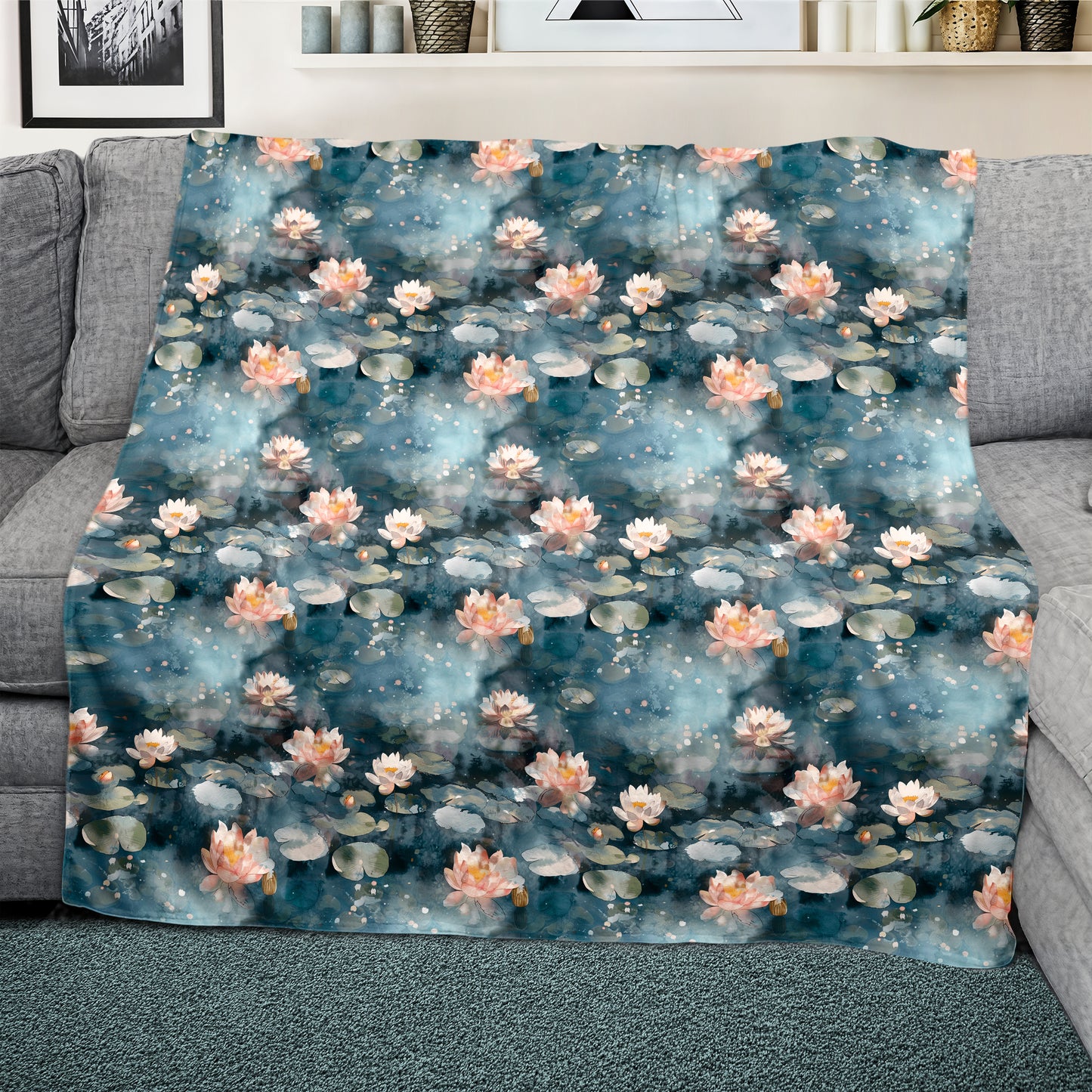 Busy Pond Light Weight Fleece Blanket
